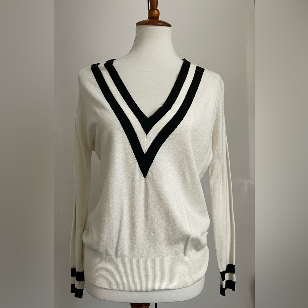 Olivaceous v-neck sweater